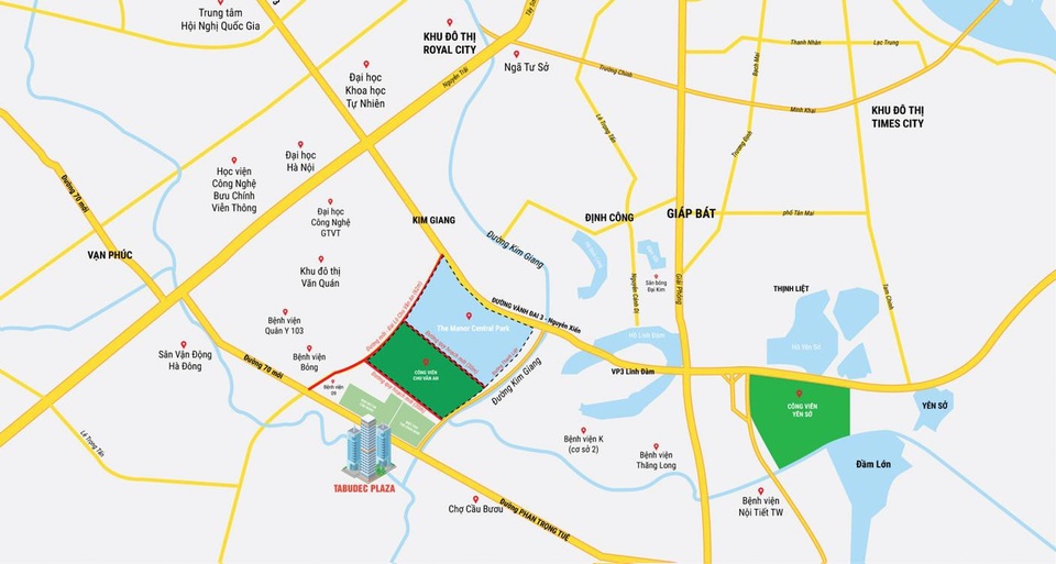 Cơ hội mua nhà ở ngay cho các gia đình trẻ Hà Nội vào mùa cưới tại Tabudec Plaza - 3 Vị trí dự án Tabudec