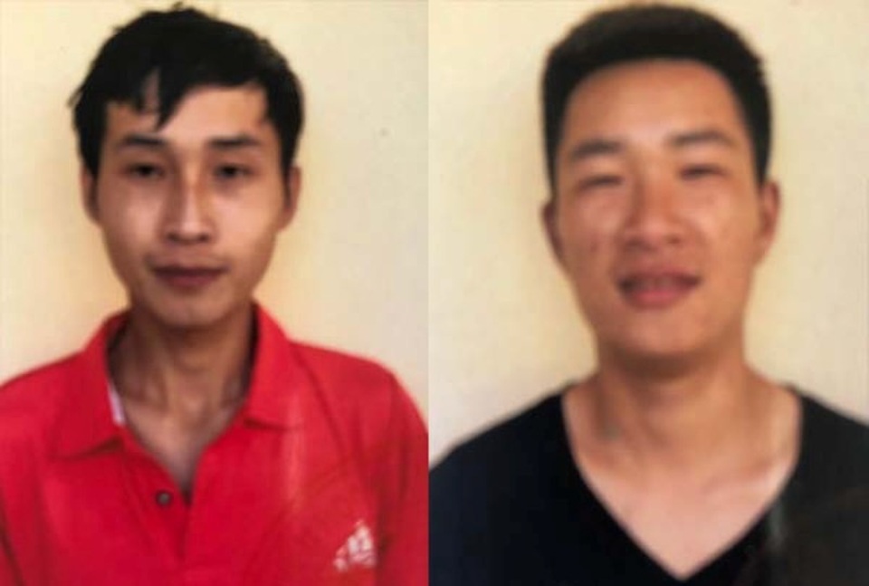 Hai đối tượng Nguyễn Hùng Mạnh và Phạm Văn Tuấn