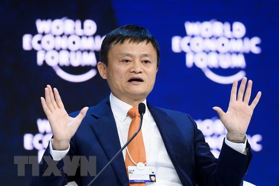Tỷ phú Jack Ma rút lại lời hứa tạo 1 triệu việc làm ở Mỹ - 1 Tỷ phú Jack Ma phát biểu tại Diễn đàn kinh tế Thế giới ở Davos, Thụy Sĩ ngày 24/1. (Nguồn: AFP/TTXVN)