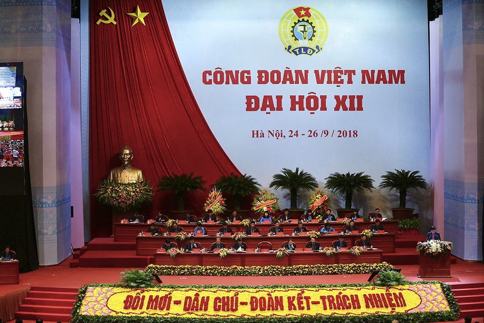Khai mạc Đại hội Công đoàn Việt Nam lần thứ 12, nhiệm kỳ 2018-2023 - 1
Khai mạc Đại hội Công đoàn VN lần thứ 12. (ảnh: ST)