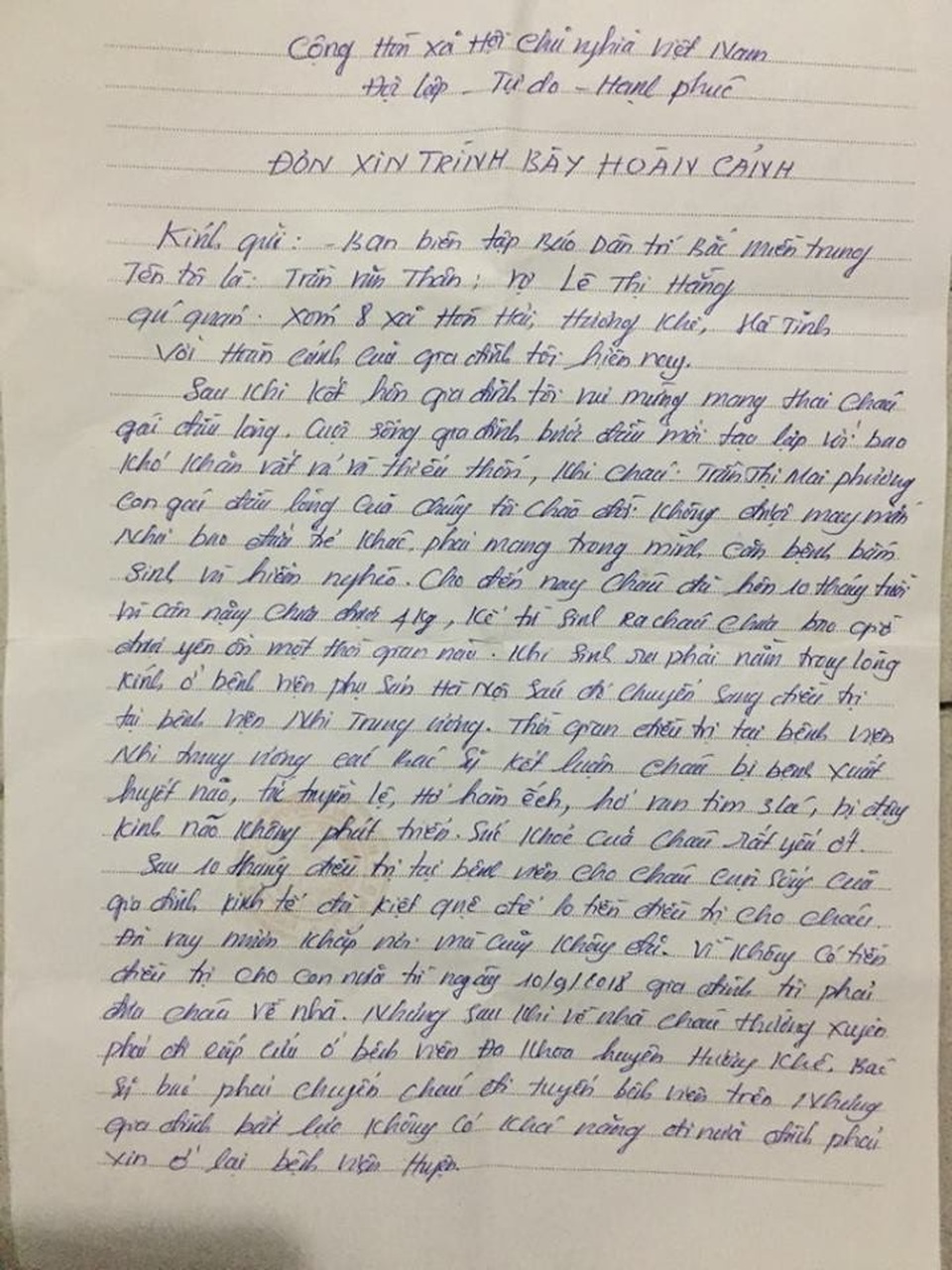 Xót xa bé gái 11 tháng tuổi bị 5 căn bệnh đày đọa - 6 Đơn cầu cứu của gia đình bé Mai Phương