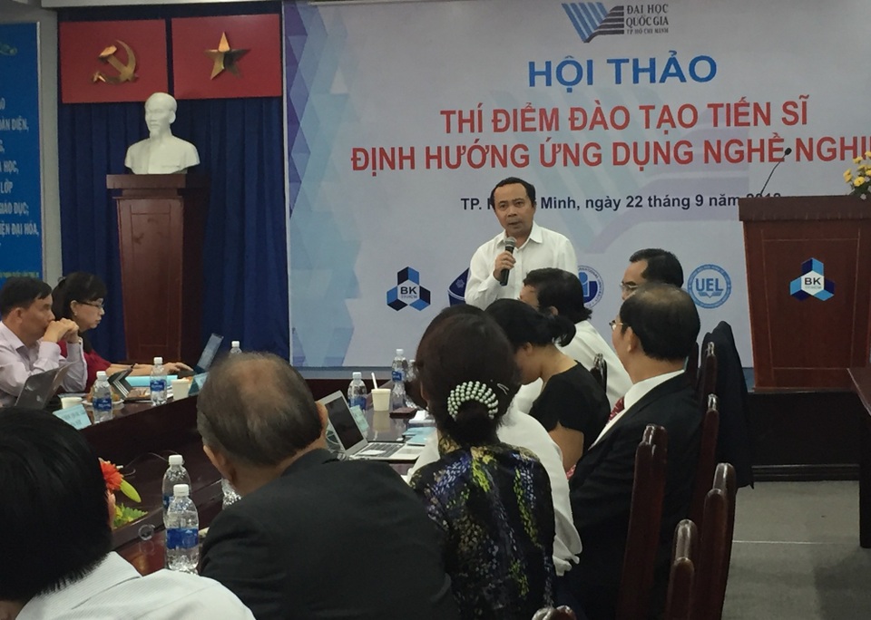 Thí điểm đào tạo tiến sĩ định hướng ứng dụng nghề nghiệp - 1 PGS.TS Vũ Hải Quân, Phó Giám đốc ĐHQG TPHCM cho rằng đã đến thời điểm bắt đầu mở rộng khái niệm về tiến sĩ