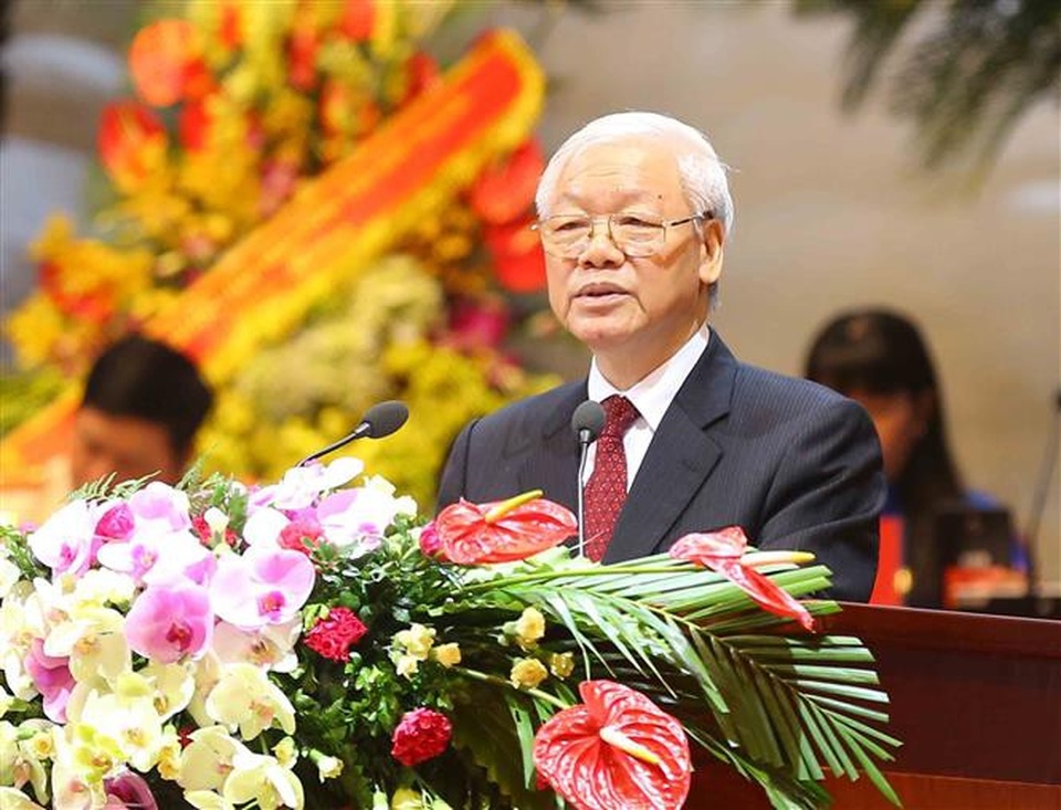 Toàn văn phát biểu của Tổng Bí thư Nguyễn Phú Trọng tại Đại hội Công đoàn Việt Nam lần thứ XII - 1
Tổng Bí thư Nguyễn Phú Trọng phát biểu chỉ đạo Đại hội. Ảnh: TTXVN