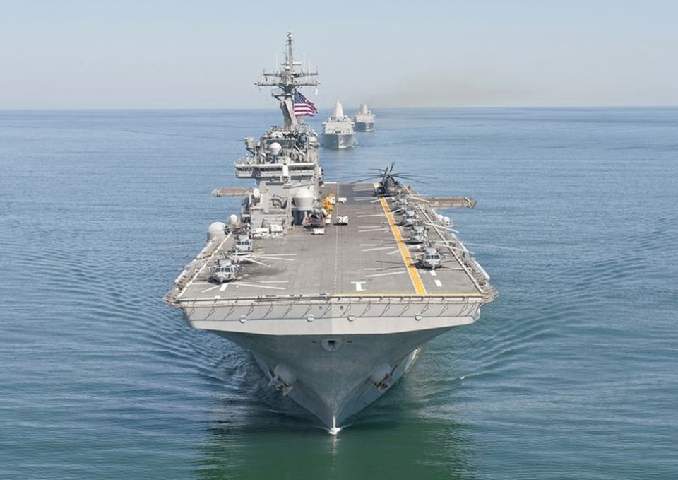 Trung Quốc không cho tàu chiến Mỹ cập cảng Hong Kong - 1
Tàu USS Wasp của Mỹ (Ảnh: US Navy)