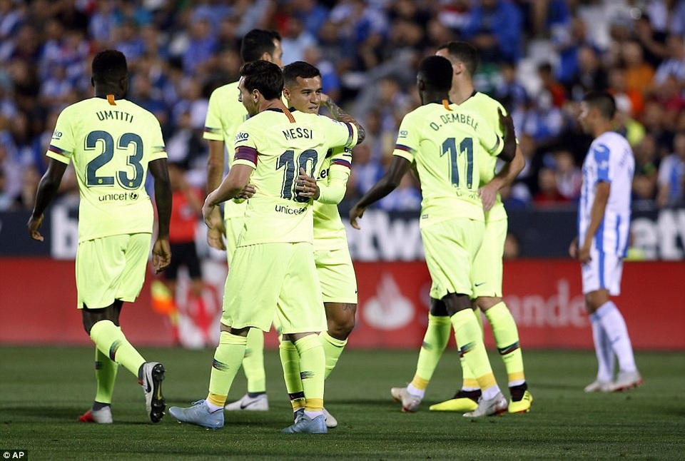 Leganes 2-1 Barcelona: Cú ngược dòng ngoạn mục - 5
Barcelona đã khởi đầu tốt và liên tục áp đảo ở hiệp 1