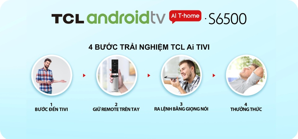 TCL S6500 - Chiếc Ai Android TV đầu tiên hỗ trợ hoàn toàn tiếng Việt - 3
Cách sử dụng điều khiển thông minh TCL Ai TV.