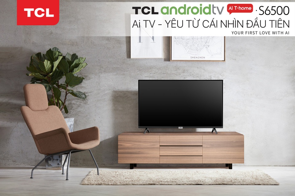 TCL S6500 - Chiếc Ai Android TV đầu tiên hỗ trợ hoàn toàn tiếng Việt - 1
Chiếc TCL Ai Android TV S6500 vừa được ra mắt với slogan Yêu từ cái nhìn đầu tiên