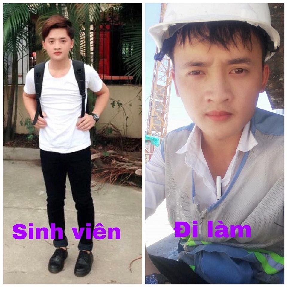 Rộ trào lưu khoe ảnh so sánh thời sinh viên và sau khi đi làm - 4 Ảnh: Dương Thùy