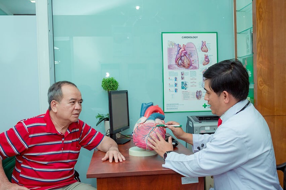 Chuỗi hoạt động “Thay đổi vì trái tim” nhân Ngày Tim mạch Thế giới 29/09 - 1 Hình ảnh Bác sĩ đang tư vấn bệnh lý tim mạch cho bệnh nhân