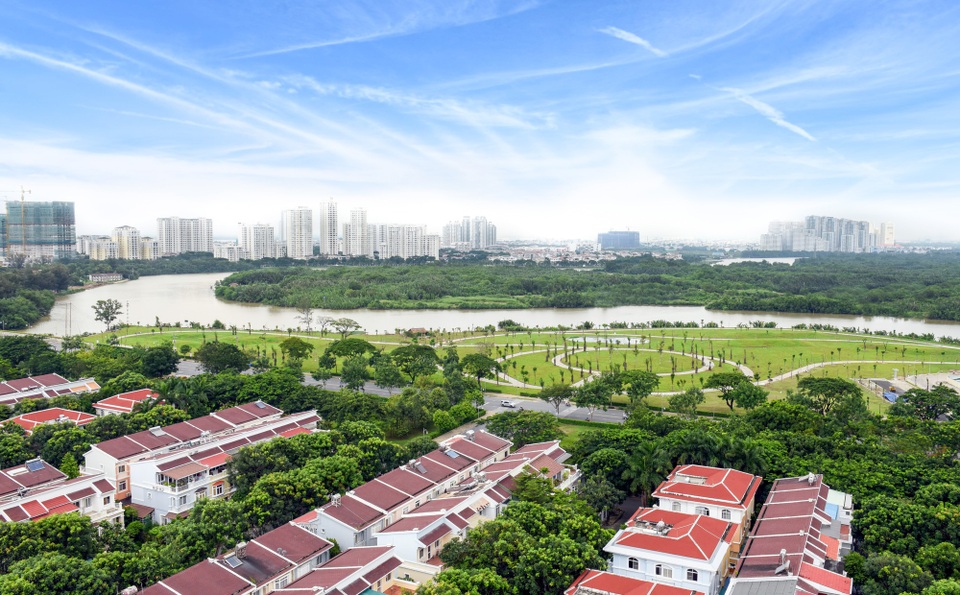 Công viên ven sông với diện tích gần 9ha đang được triển khai.