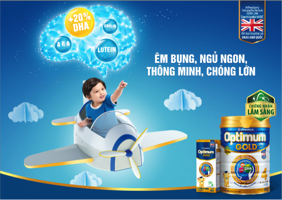 Bí quyết nuôi dưỡng giấc ngủ ngon cho trẻ - 4 Thực phẩm bổ sung: Sản phẩm dinh dưỡng nhãn hiệu Optimum Gold 4, Sữa uống dinh dưỡng Optimum Gold
