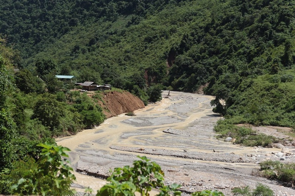 Khu vực sông tìm thấy thi thể anh Tuất. (Ảnh: CTV)