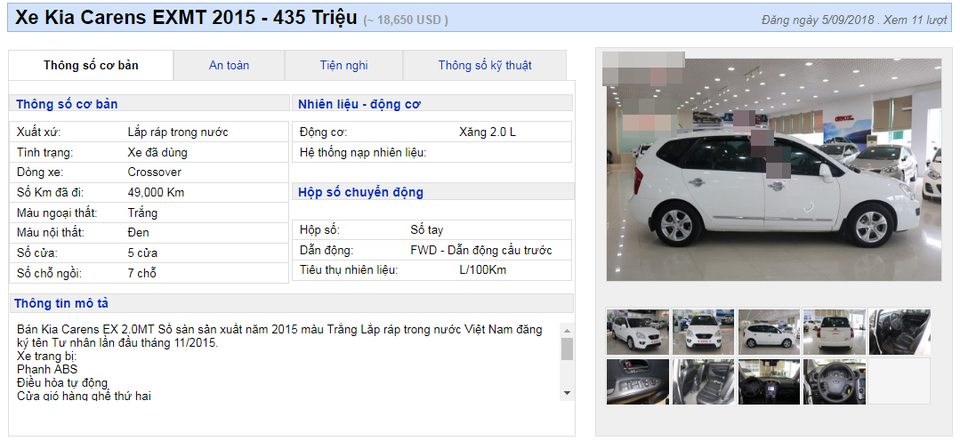 Top những xe 5 chỗ đời cũ "đắt khách" giá dưới 500 triệu đồng - 3 Top những xe 5 chỗ đời cũ "đắt khách" giá dưới 500 triệu đồng - 3