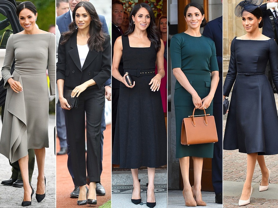 Khi người đẹp thay đồ tới chóng mặt - 5
MEGHAN MARKLE luôn ghi điểm bởi phong cách thời trang sang trọng và thanh lịch