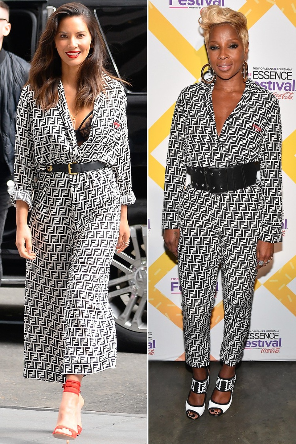 Người đẹp liên tục "đụng hàng" - 6
OLIVIA MUNN & MARY J. BLIGE cùng mê trang phục Fendi
