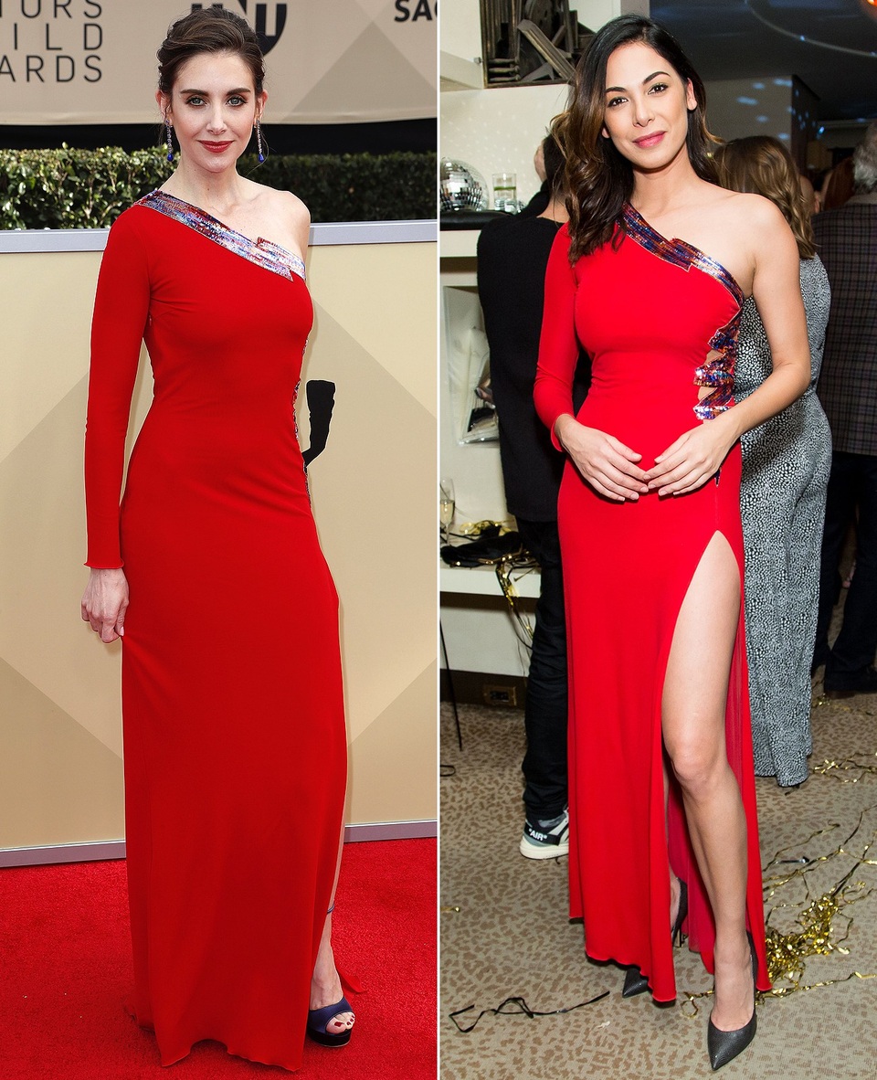 Người đẹp liên tục "đụng hàng" - 14
ALISON BRIE & MORAN ATIAS quyến rũ với váy đỏ Dundas