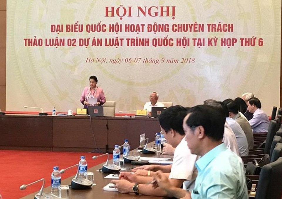 2 phương án xử lý tài sản bất minh lên bàn nghị sự Quốc hội - 1 Chủ tịch Quốc hội Nguyễn Thị Kim Ngân phát biểu khai mạc hội nghị đại biểu Quốc hội hoạt động chuyên trách sáng 6/9
