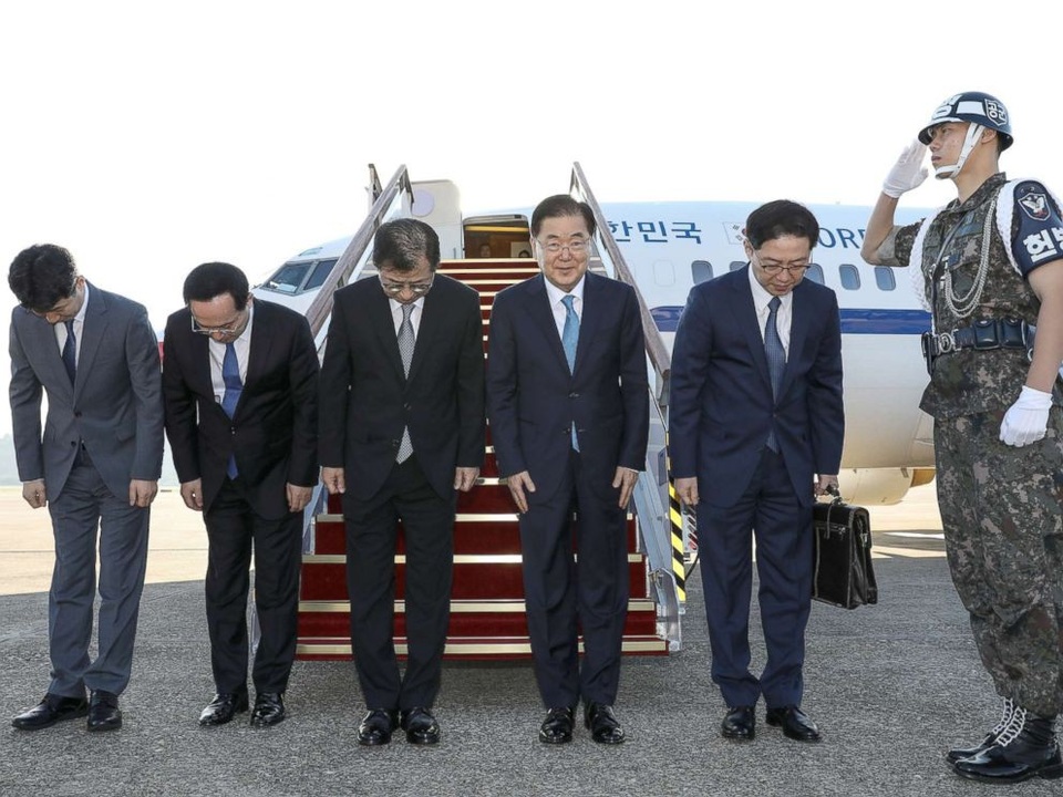 Ông Kim Jong-un nhận thư riêng của Tổng thống Hàn Quốc - 7 Mục đích chuyến đi của phái đoàn Hàn Quốc tới Triều Tiên chủ yếu nhằm chuẩn bị tổ chức hội nghị thượng đỉnh liên Triều lần 3 (Ảnh: ABC)