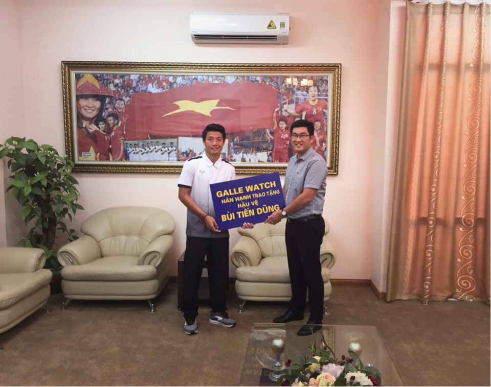 Hậu vệ Bùi Tiến Dũng đóng vai trò quan trọng trong thành công của cả đội