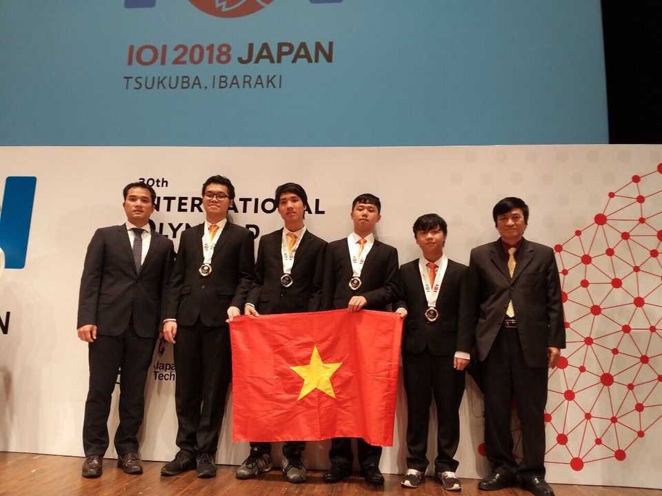 Học sinh Việt Nam đoạt Huy chương Vàng Olympic Tin học quốc tế - 1
4/4 học sinh của Việt Nam đều đoạt Huy chương Olympic Tin học quốc tế
