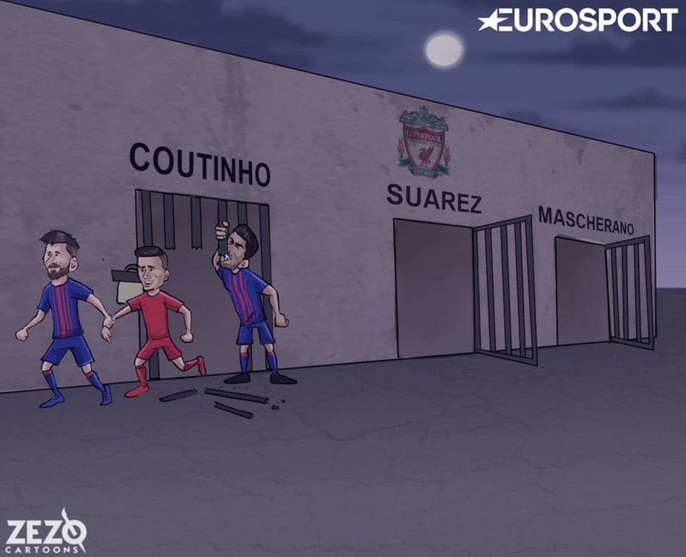 Góc biếm họa: Barcelona câu được "con cá lớn" Coutinho - 4 Suarez và Messi giải cứu Coutinho khỏi Liverpool