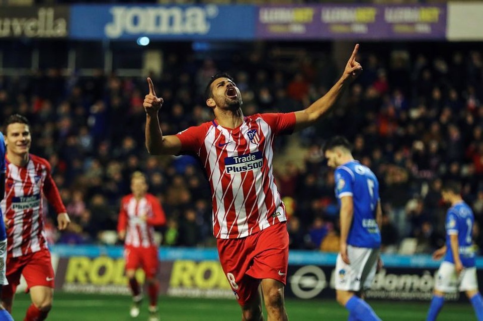 Diego Costa “thông nòng” chỉ sau 5 phút tái xuất sân cỏ - 1 Diego Costa ăn mừng bàn thắng đầu tiên cho Atletico Madrid