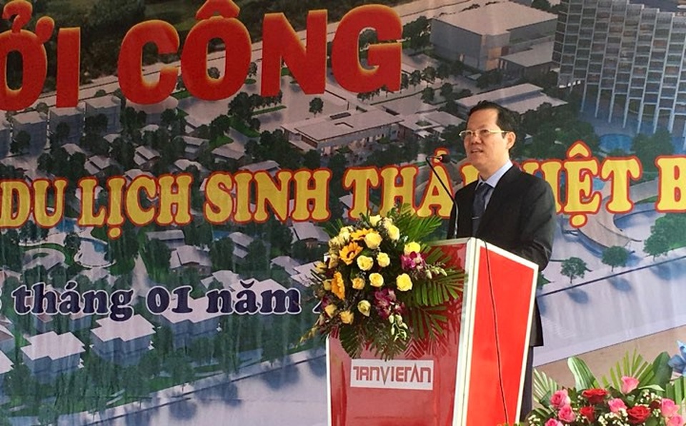 Ông Trần Duy Hưng Tổng Giám đốc Cty Tân Việt An đã gửi lời cảm ơn sâu sắc đến lãnh đạo tỉnh Phú Yên và sự hỗ trợ nhiệt tình của các sở, ban ngành, TP Tuy Hòa để hoàn thành các thủ tục đầu tư để Cty Tân Việt An động thổ, khởi công xây dựng dự án Việt Beach Resort.