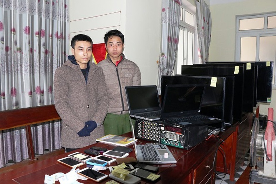 Từ lời khai của Thủy và Giáp, Công an huyện Cẩm Xuyên đã thu nhiều tang vật để phục vụ công tác điều tra.