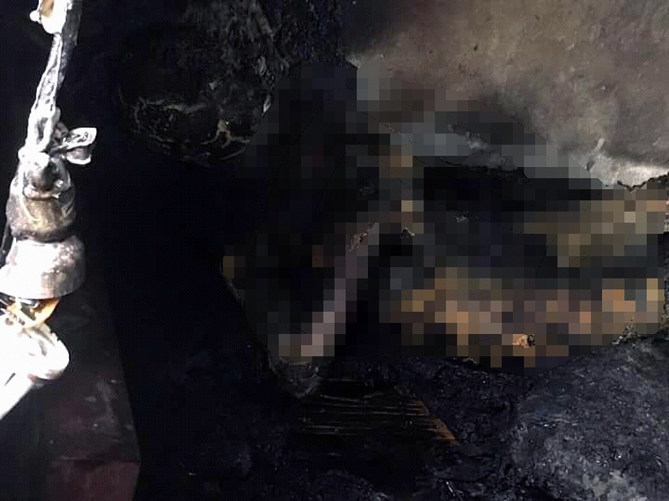 Cụ bà 94 tuổi tử vong trong đám cháy nhà - 1 Hiện trường vụ cháy khiến bà cụ 94 tuổi tử vong