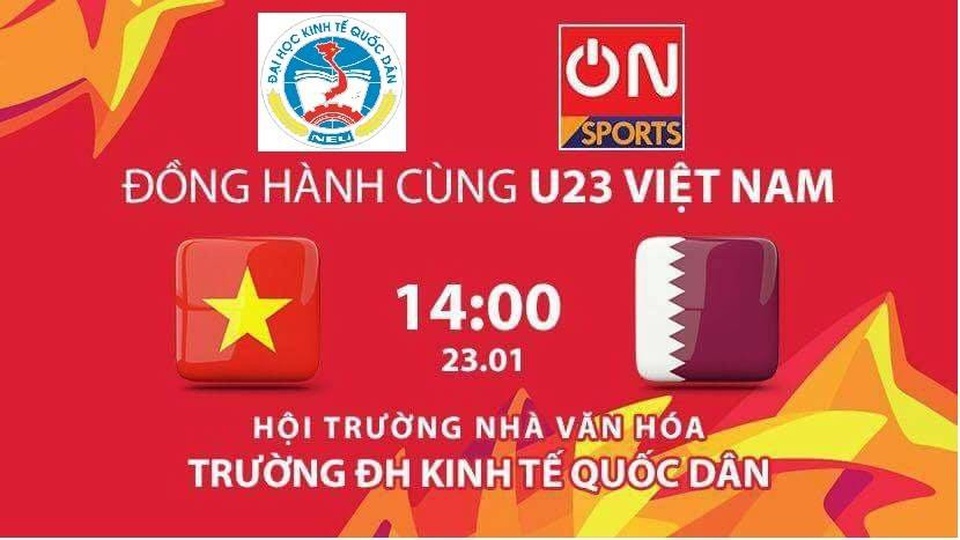 Nóng bừng hội trường, sinh viên nồng nhiệt cổ vũ đội bóng U23 Việt Nam - Qatar - 16 Nóng bừng hội trường, sinh viên nồng nhiệt cổ vũ đội bóng U23 Việt Nam - Qatar - 16