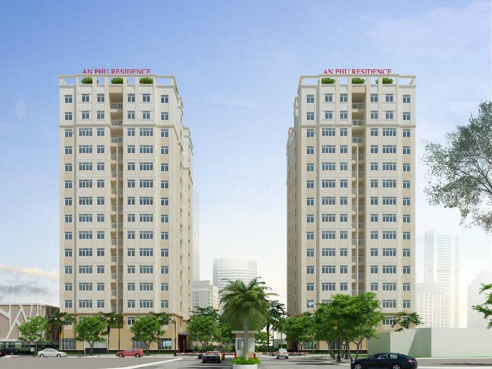 Vĩnh Yên: Cất nóc dự án mang phong cách sống thời thượng tiên phong - 2 Phối cảnh 2 tòa tháp chung cư cao cấp An Phú Residence