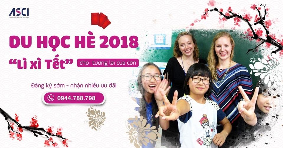 Bạn sẽ nhận được nhiều phần quà đặc biệt khi đăng ký sớm chương trình Du học hè 2018 từ ASCI