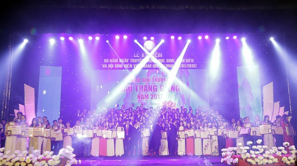 "Soái ca trường Luật" nhận giải thưởng “kép” của TW Hội sinh viên - 4
138 sinh viên được trao giải thưởng Sao tháng Giêng cao quý