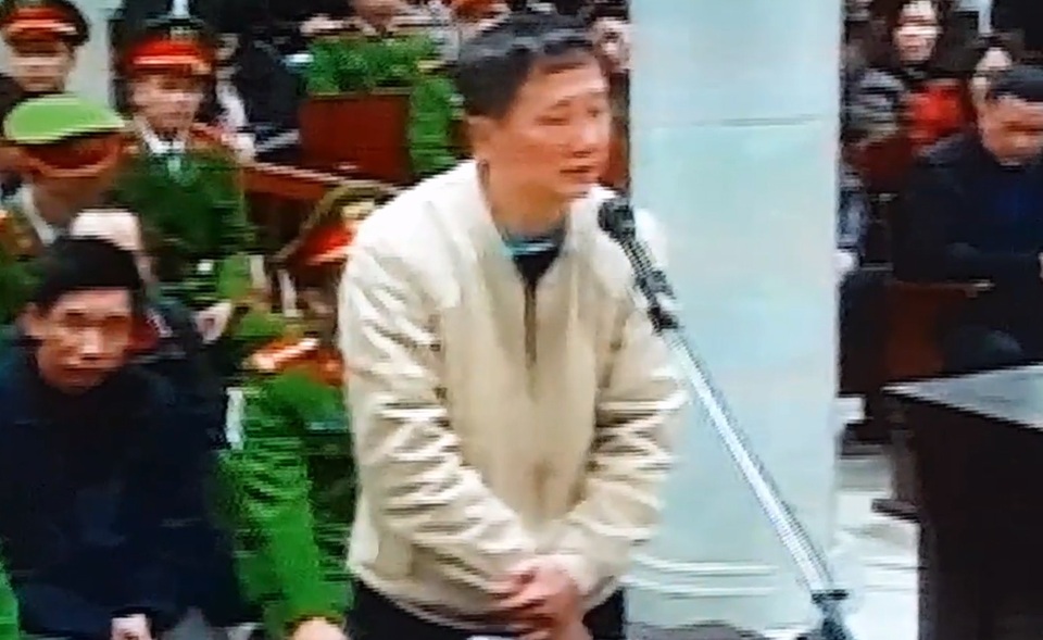 Trịnh Xuân Thanh nói “thấy có lỗi với anh Thăng” - 1 Trịnh Xuân Thanh tự bào chữa chiều 13/1.