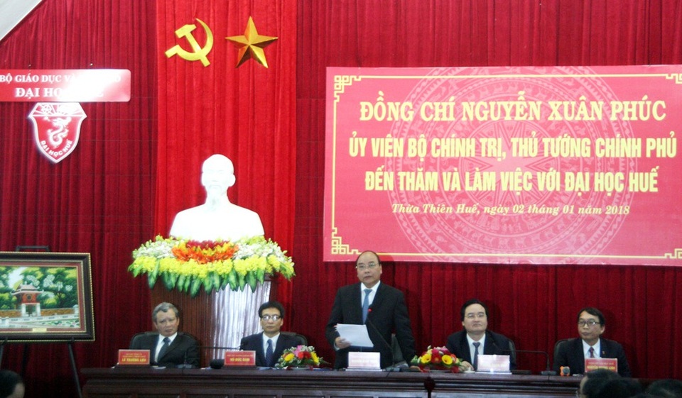 Thủ tướng: Sẽ đầu tư cho khu đô thị Đại học Huế - 4 Thủ tướng phát biểu chỉ đạo