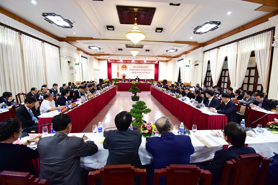 Thủ tướng cùng đoàn công tác Chính phủ làm việc tại tỉnh Thừa Thiên Huế chiều 2/1