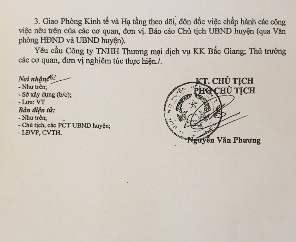
UBND huyện Việt Yên quyết liệt chỉ đạo xử lý sai phạm tại dự án chợ Hoàng Ninh.
