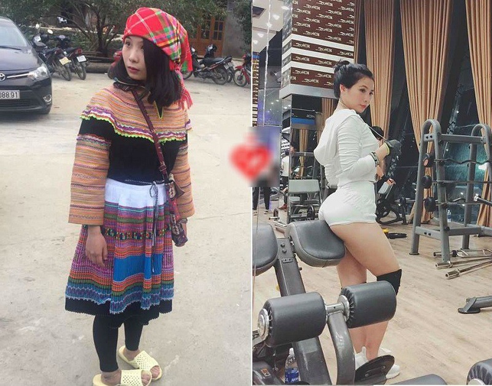 Cô gái vùng cao chịu khó tập gym sở hữu vòng ba 95cm - 1 Hình ảnh của Đỗ Ngân trước và sau khi tập Gym được dân mạng quan tâm