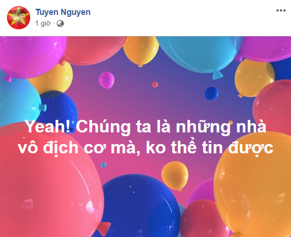 Cộng đồng mạng vỡ òa sau chiến thắng nghẹt thở của tuyển Việt Nam - 1 Cộng đồng mạng vỡ òa sau chiến thắng nghẹt thở của tuyển Việt Nam - 1