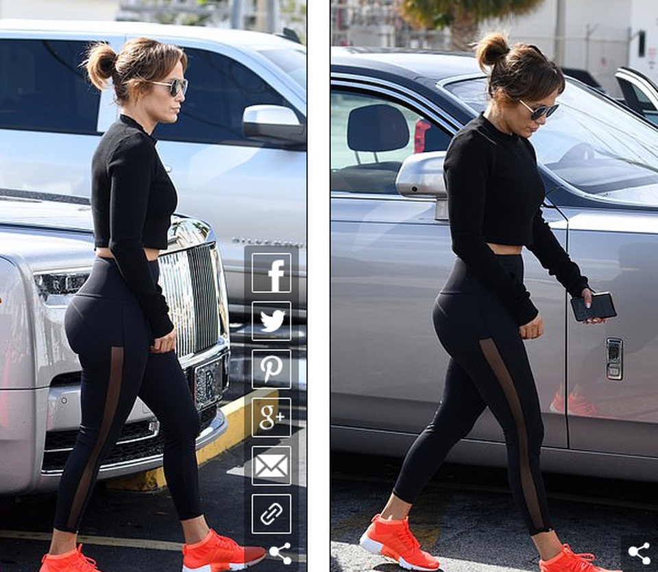 Jennifer Lopez khỏe đẹp rời phòng gym  - 1
