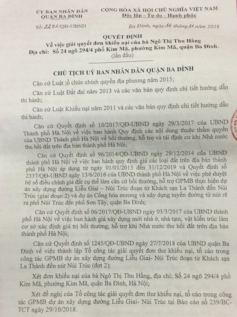 Hà Nội: Quận Ba Đình bổ sung quyền lợi cho người dân sau loạt bài của Báo Dân trí! - 4 Hà Nội: Quận Ba Đình bổ sung quyền lợi cho người dân sau loạt bài của Báo Dân trí! - 4