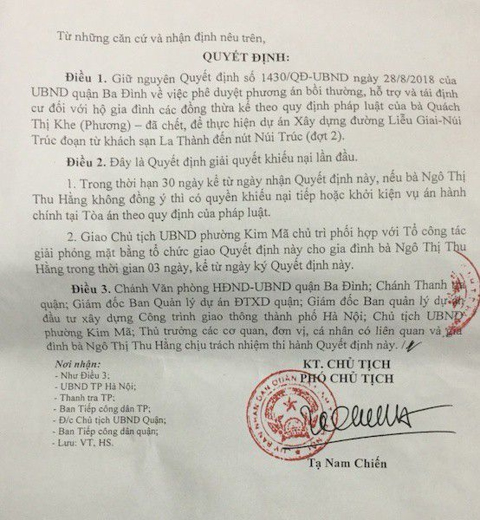 Hà Nội: Quận Ba Đình bổ sung quyền lợi cho người dân sau loạt bài của Báo Dân trí! - 5 Hà Nội: Quận Ba Đình bổ sung quyền lợi cho người dân sau loạt bài của Báo Dân trí! - 5