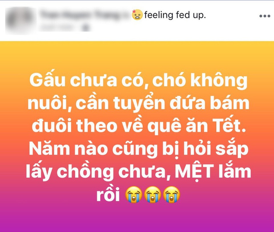 Bị hỏi bao giờ lấy chồng - cơn ác mộng của hội FA ngày Tết - 1 Bị hỏi bao giờ lấy chồng - cơn ác mộng của hội FA ngày Tết - 1