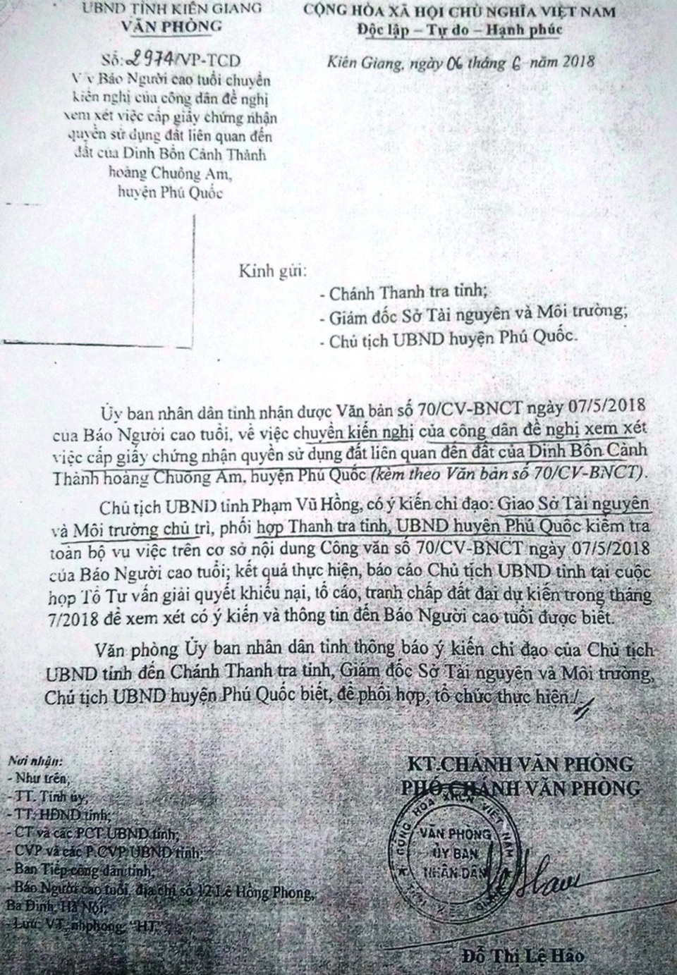Chủ tịch tỉnh Kiên Giang chỉ đạo làm rõ nghi án “xẻo” gần 17.000m2 đất chùa ở Phú Quốc - 2 Chủ tịch tỉnh Kiên Giang chỉ đạo làm rõ nghi án “xẻo” gần 17.000m2 đất chùa ở Phú Quốc - 2