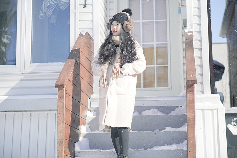 “Hot girl bánh mướt” xứ Nghệ khoe sắc giữa trời tuyết Canada - 4 “Hot girl bánh mướt” xứ Nghệ khoe sắc giữa trời tuyết Canada - 4
