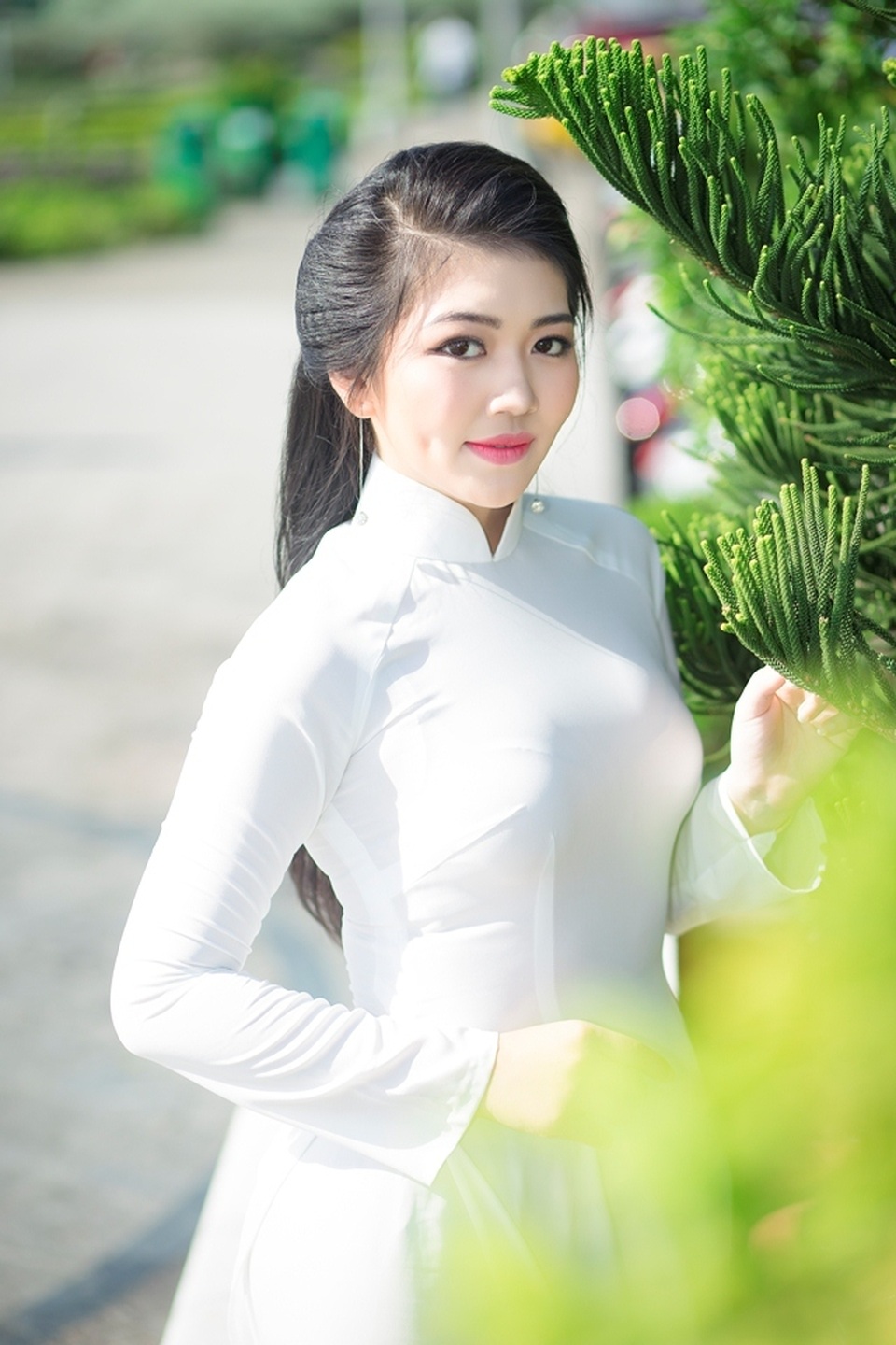 Nữ sinh má lúm duyên dáng với áo dài trắng tinh khôi - 3 Nữ sinh má lúm duyên dáng với áo dài trắng tinh khôi - 3