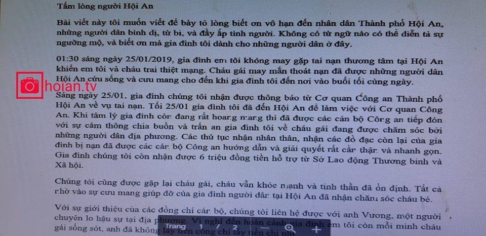 Ô tô lao xuống sông Hoài Hội An Ô tô lao xuống sông Hoài Hội An