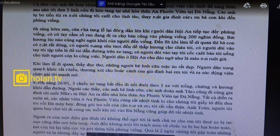 Ô tô lao xuống sông Hoài Hội An Ô tô lao xuống sông Hoài Hội An