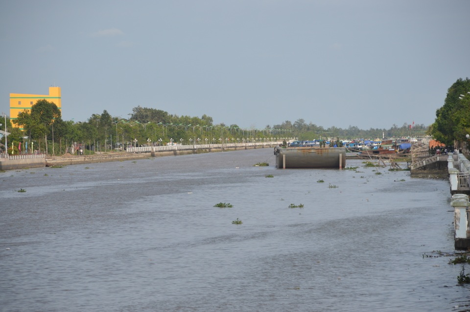 Sông Maspero Sóc Trăng, nơi sẽ tổ chức bắn pháo hoa giao thừa năm 2019.