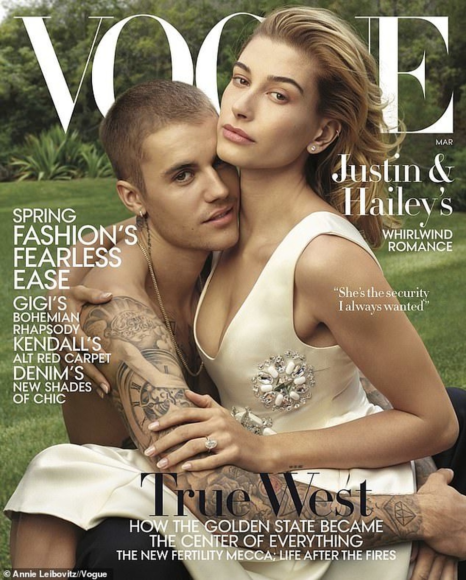 Justin Bieber và vợ tình tứ trên tạp chí Vogue - 2 Justin Bieber và vợ tình tứ trên tạp chí Vogue - 2